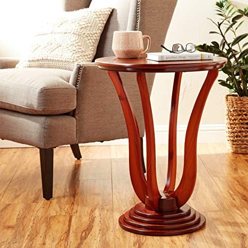 Frenchi Furniture Table, L 19.70 inch x W 19.70 inch x H 25.80 inch, Espresso
