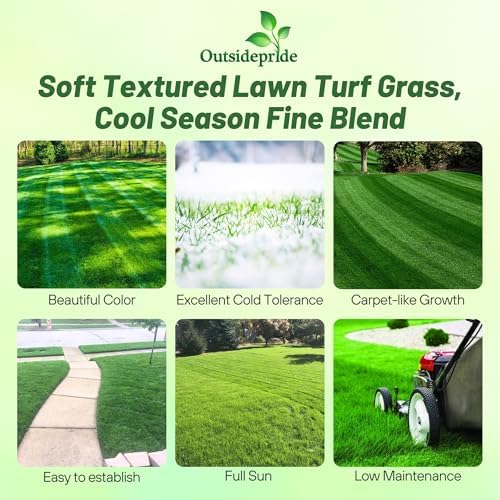 Outsidepride Midnight Kentucky Bluegrass Seed - 10 Lbs. Cold & Drought Tolerant, Sun-Loving Lawn Grass Seed, w/High Traffic Tolerance & Deep Root System, OptiGrowth Coated for Better Establishment