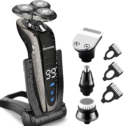 Kurener Electric Razor for Men 1250Series Washable, Powerful Motor