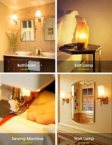 L LOHAS LED C7 S6 Night Light Bulb, Mini LED Bulb Candelabra E12 Base | 15 Watt Light Bulbs Equivalent(1.5W), Soft/Warm White 3000K LED, Small Light for Bedroom Salt Lamp(6 Pack)