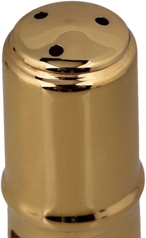 Yibuy #6 Golden Brass B-flat Soprano Saxophone Mouthpiece with Ligature Reed