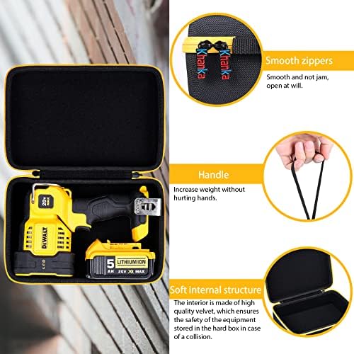 khanka Hard Storage Case for Dewalt DCGG571M1/DCGG571B+DCF682N1/DCF680N2 | EVA Hard Shell, Accessory Storage Pocket, Workshop Tool Storage