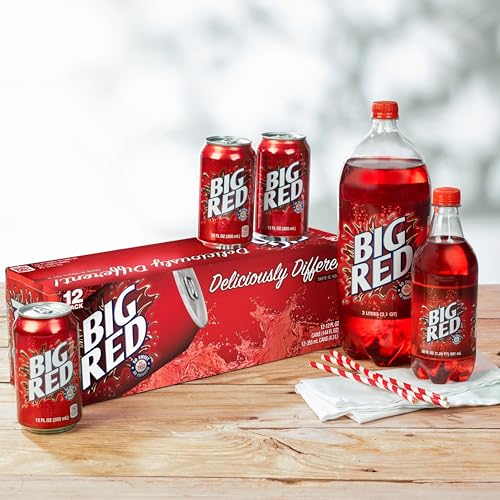 Big Red Zero Sugar Soda, 12 fl oz cans, 12 pack