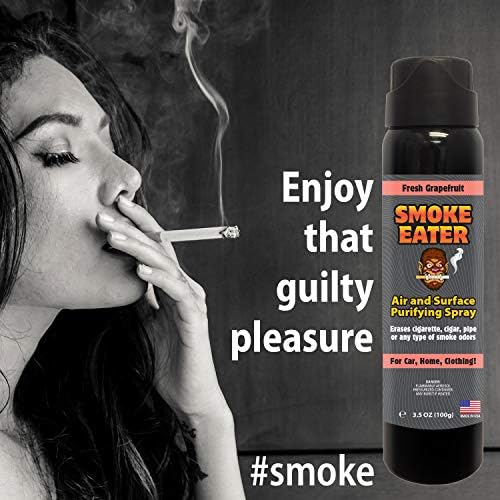Smoke Eater Odor Eliminator Spray & Air Freshener, Lavender, 4 oz | Cigarette, Cigar, Cannabis & Tobacco, For Car, Home, Clothes, Travel Size, Tea Tree Oil Formula, Non-Aerosol Pump Spray