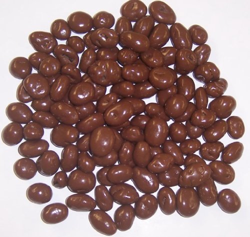 Scott's Cakes Chocolate Covered Raisins in a 1 Pound White Bakery Box