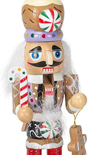 Kurt S. Adler Gingerbread Man Nutcracker Ornament 5 inch Wooden Christmas Decoration