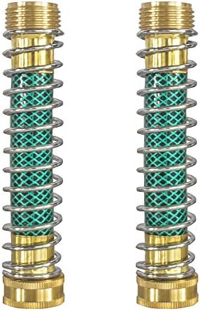 Hourleey Garden Hose Protector, Hose Extension Adapter with Coil Spring, 2 Pack