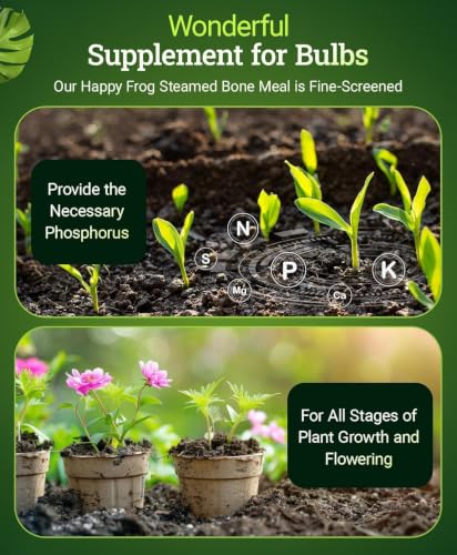 FoxFarm Happy Frog Steamed Bone Meal Fertilizer - Fine-Screened Phosphorus Fertilizer with Calcium & Mycorrhizal Fungi