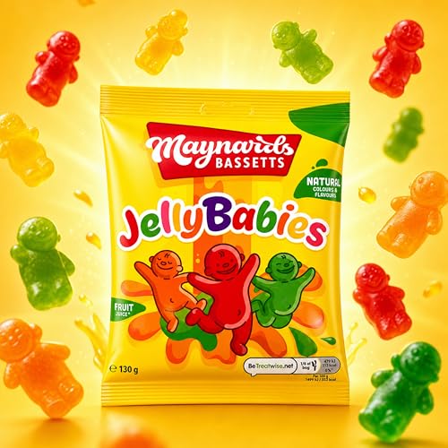 Maynards Bassetts Jelly Babies 130g (Pack of 4), Fruity Sweets