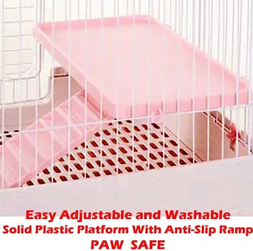 Mcage Extra Large Cage for Guinea Pig, Black, 32"L x 21"W x 28"H, Roomy, Easy to Clean, Anti-slip Step Ramp, Safety Lockable Casters, No Tools Needed