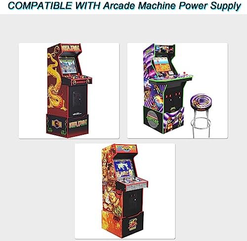 12V5A Power Cord for Arcade1up Game Machine Arcade 1up All Riser Cocktail Table RYJ0136PAU0 RYJ0136PAU1 RYJ0136PAU2 RYJ0136PAU3 RYJ0136PAU4
