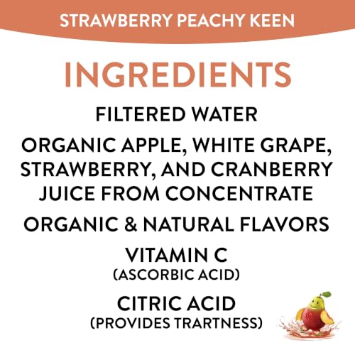Honest Kids Strawberry Peachy Keen Cartons, 6 fl oz, 8 Pack, 5 Sets
