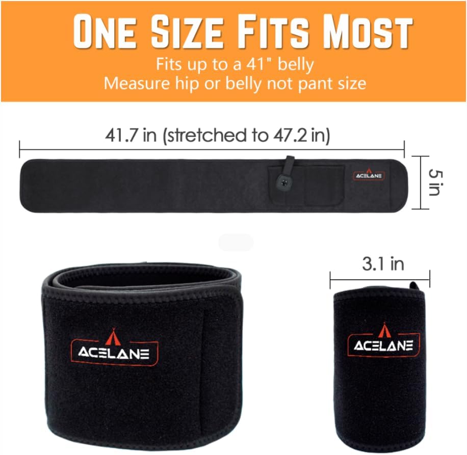 Acelane Belly Band Holster for Concealed Carry Gun Holster Tactical Elastic Waist Pistols Adjustable Belly Wrap Mag Pouch Fits Firearm Handgun Revolvers for Men & Women