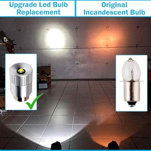 HQRP 2-Pack Ultra Bright 300Lm High Power 3W LED Upgrade Bulb Compatible with MagLight 2D 3D 2C 3C Halogen Xenon Flashlight D30113730000 LWSA201