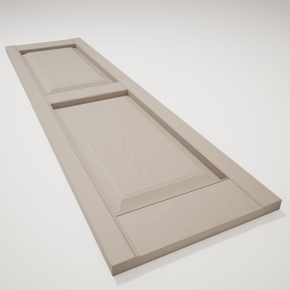 Mid America 00021247002 Standard Size Williamsburg Double Panel Vinyl Shutters, w/Installation Shutter-Lok's & Matching Screws (Per Pair), 002, 12"W x 47"H, Black