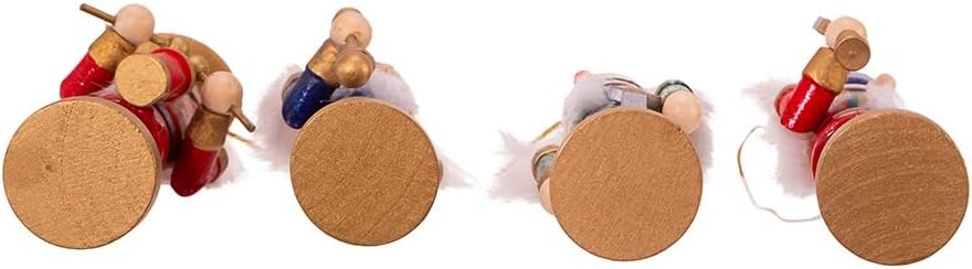 Kurt Adler Wooden Nutcracker Ornaments, 4-Piece Set