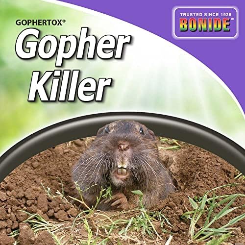 Bonide Gophertox Gopher Killer, 1 lb. Ready-to-Use Poison Bait Granules to Protect Lawn & Garden from Pocket Gophers
