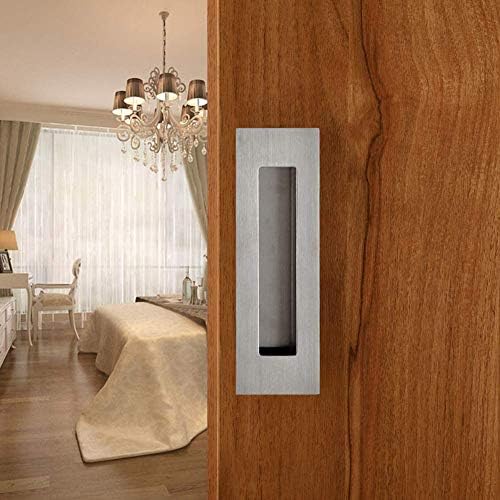 Flush Pull 2 Pack 6" Rectangular-Satin Brushed, Free of Sharp Edge