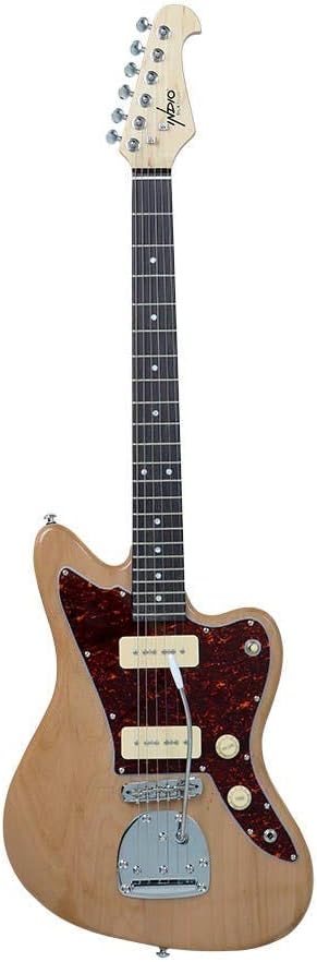 Monoprice Indio Series, 6-String Offset DLX Plus Alder Electric Guitar - Right Handed, With Gig Bag, Blue, OS40