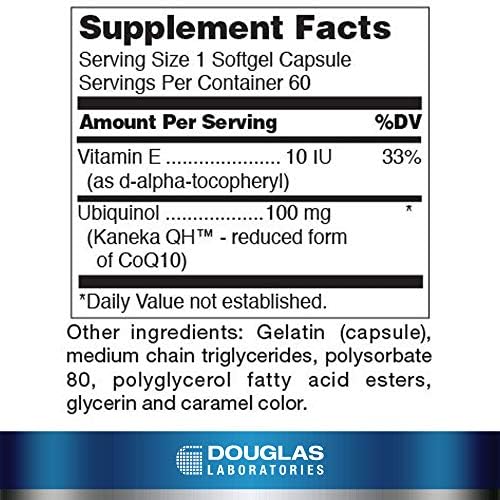 Douglas Laboratories Ubiquinol-QH | CoEnzyme Q10 to Support Healthy Aging and Cardiovascular Function | 60 Softgels