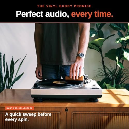 Vinyl Buddy 5-in-1 Vinyl Record Cleaning Kit | Premium Hardwood Velvet & Microfiber Brush, Stylus Brush