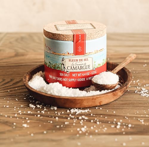 Le Saunier De Camargue | French Fleur Del Sel | Finishing Sea Salt, 4.4 oz (Pack of 2)