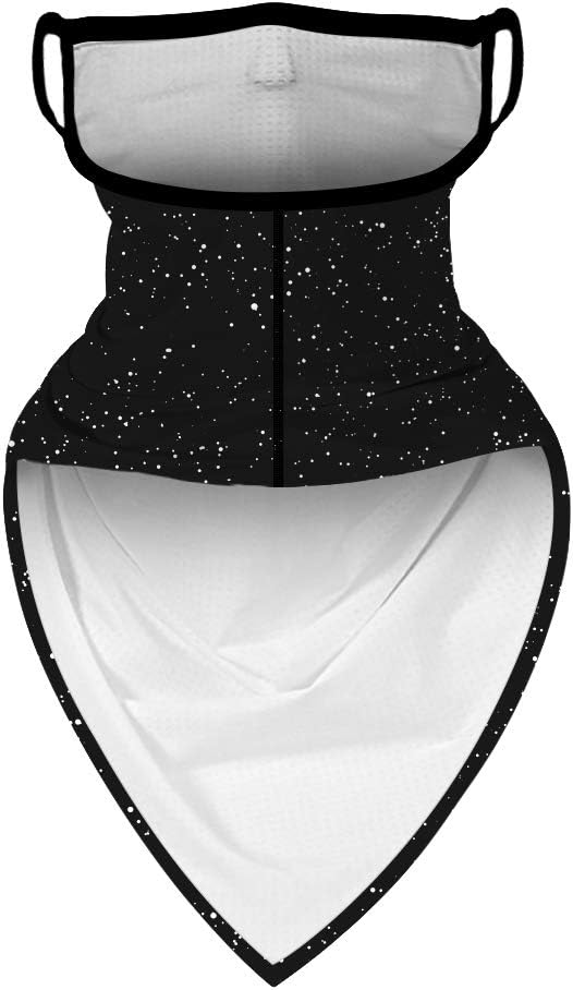 YAYOUREL Neck Gaiter Face Mask Bandanas for Men Women UV Face Scarf Cover Ear Loop Hole Facemask for Fishing Running Cycling