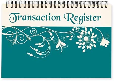 Top Spiral Bound Floral Filigree Checkbook/Transaction Register