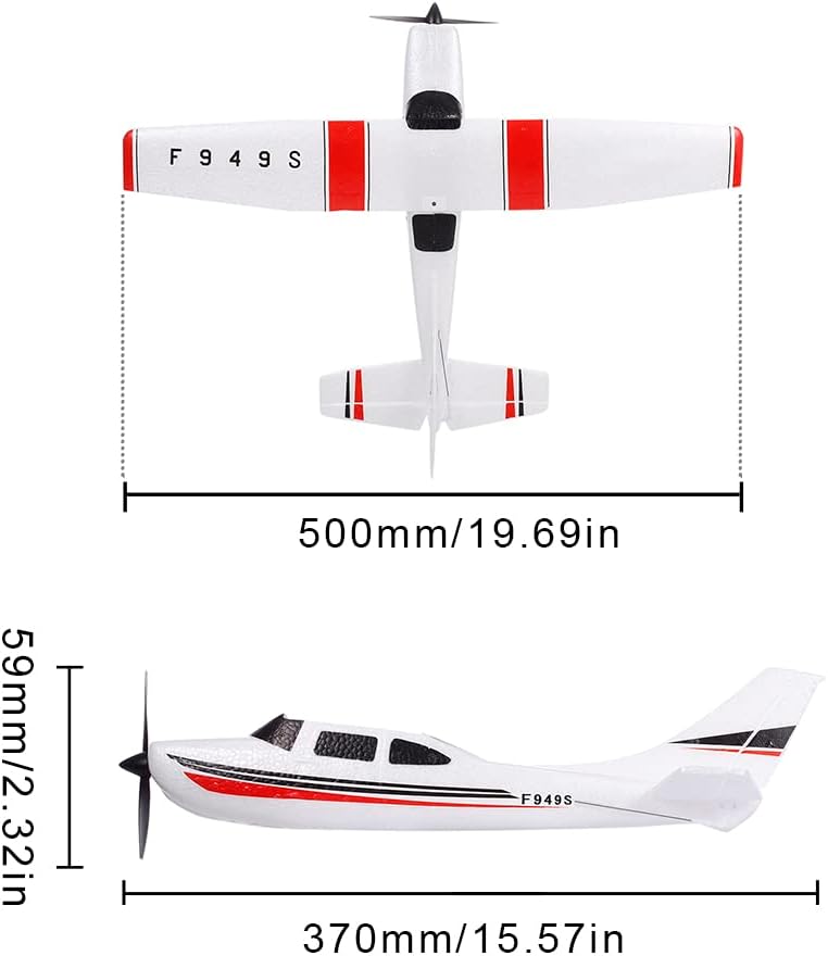 GoolRC WLtoys F949S RC Airplane, 2.4Ghz 3CH RC Plane with Gyroscope, EPP Remote Control Airplane, Easy to Fly RC Aircraft with 3 Batteries