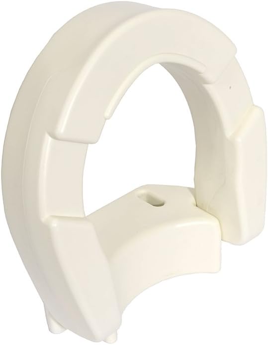 Essential Medical Supply Hinged Toilet Seat Riser for Elongated Toilets - 19 x 14 x 3.5 Inches