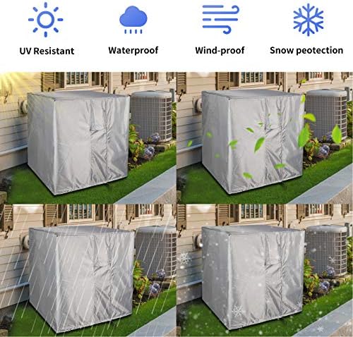 Homydom Air Conditioner Covers for Outside Units Fits up to 30"x30"x32" Full Winter AC Unit Covers Outdoor Protection