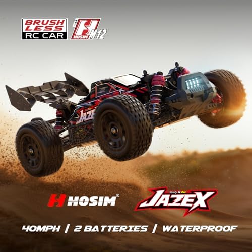 Hosim Brushless RC Buggy for Adults and Kids 60KM/H, 1/14 Electric High Speed All Terrain Remote Control Car, Hobby RC Trucks 4x4 Off Road RC Car