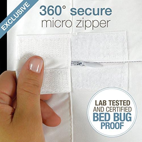 SafeRest Zippered Mattress Protector - Premium 12-15 Inch Waterproof Mattress Cover for Bed - Breathable & Noiseless Washable Mattress Encasement