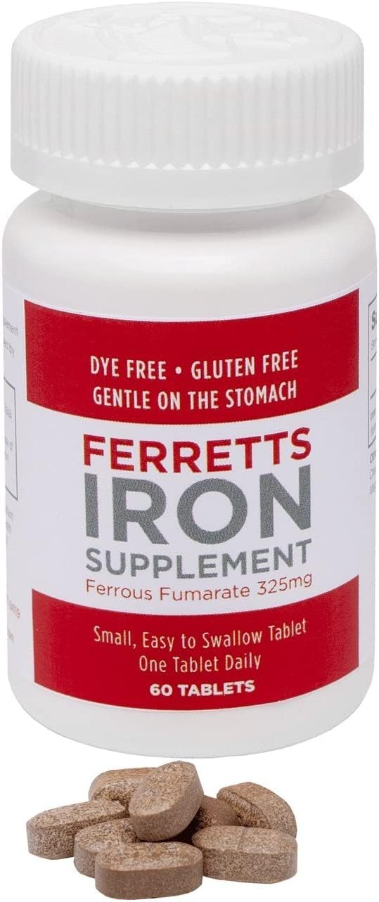 Iron Tablets 325mg Ferrous Fumarate 2 Pack (120 Total)