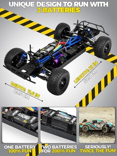 1/8 Scale Brushless RC Cars for Adults，Max 40mph Electric Off-Road Monster Truck