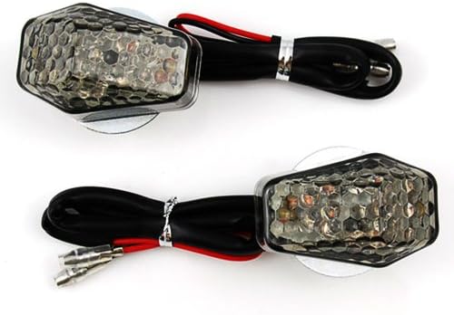 15 Amber LED Flush Mount Smoke Turn Signal Indicator Blinker Light Universal For Motorcycle Sport Street Racing Bike