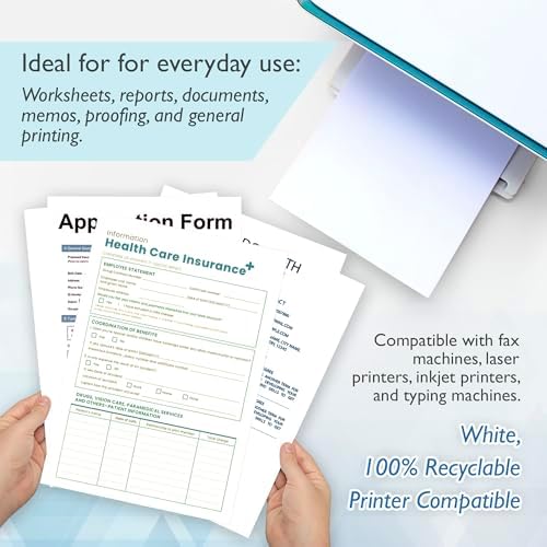 BAZIC Products White Multipurpose Paper, 8.5 x 11 in, 50 Sheets | 20 lb (75 gsm), 100% recycled, laser and inkjet compatible