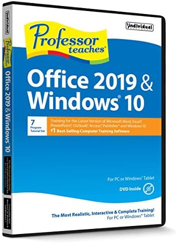 Professor Teaches Office 2019 & Windows 10 - Training Software for Microsoft Office & Windows 10 Includes Interactive Training for Word, Excel