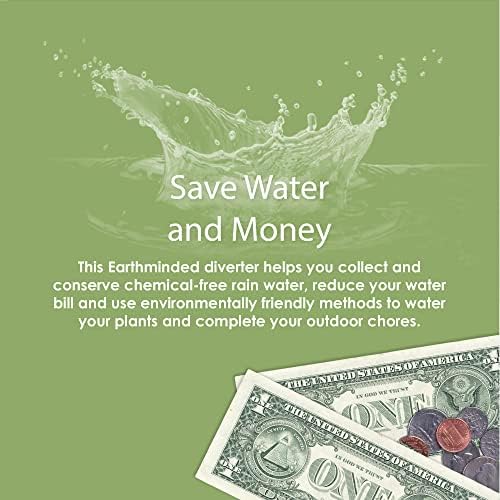 EarthMinded Rain Barrel Overflow Kit - Divert Water Away From Full Rain Barrels and Your Home - This Rain Barrel Link Kit Extends to 5 Feet and
