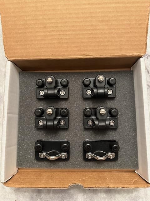 Compatible with Tracker Boats Versatrack Bimini Top Brackets Custom 4-Hinge Greater Than 1" Wide Tracks