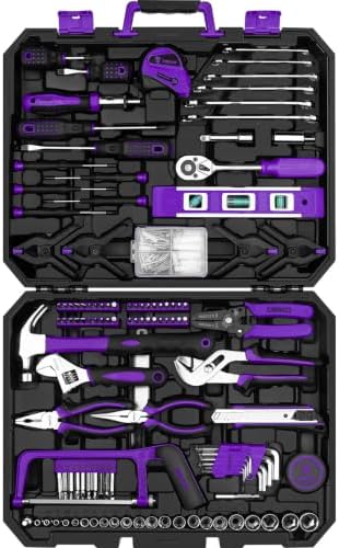 DEKOPRO 228 Piece Socket Wrench Auto Repair Tool Combination Package Mixed Tool Set Hand Tool Kit with Plastic Toolbox Storage Case