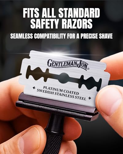 Gentleman Jon Double Edge Safety Razor Blades, Swedish Stainless Steel 50ct