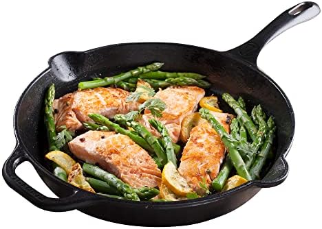 Victoria 10-Inch Cast Iron Skillet, Pre-Seasoned Cast-Iron Frying Pan with Long Handle, Made in Colombia | Pan with Long Handle, Made in Colombia