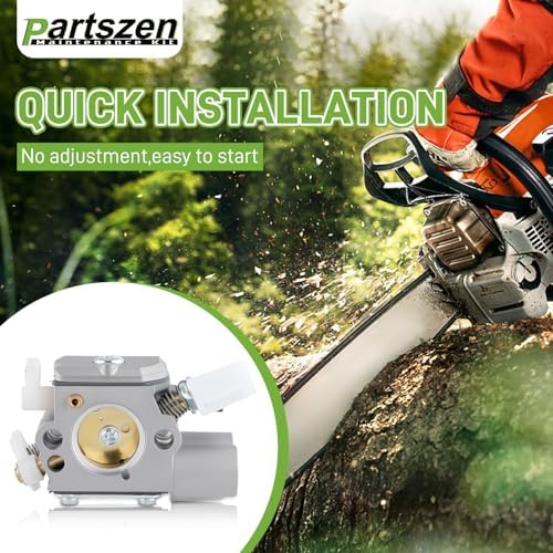 1143 120 0617 Carburetor Ignition Coil for Stihl MS251 MS231 MS241 MS 251 Chainsaw Parts Tune Up Kit with Fuel Oil Filter Spark Plug Replacement