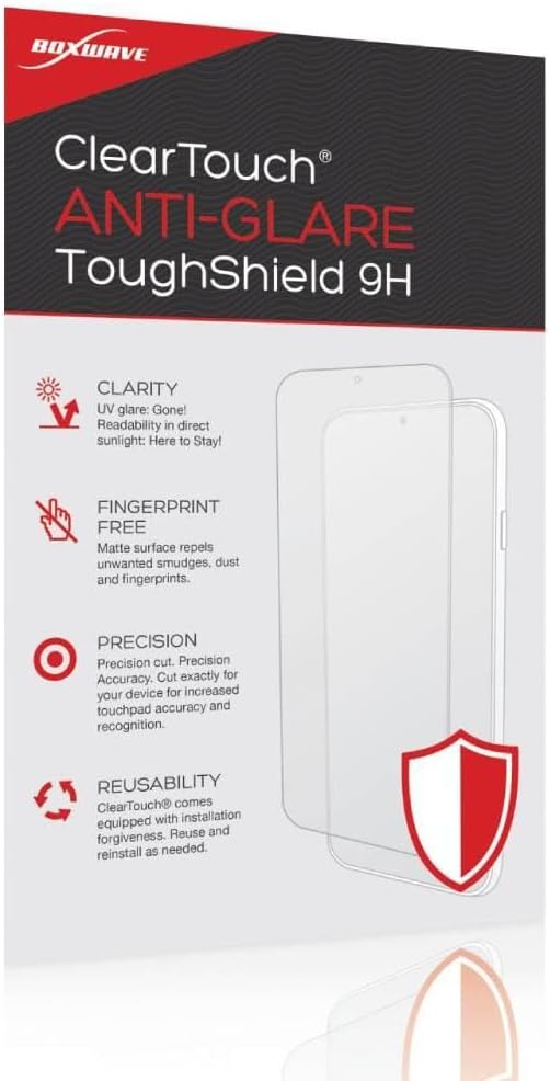 BoxWave Screen Protector Compatible with Arcade1Up PAC-Man XL - ClearTouch Anti-Glare ToughShield 9H (2-Pack)