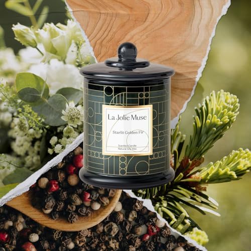 LA JOLIE MUSE Jasmine Floral Scented Candles for Home, Natural Soy 70 Hrs | Luxury White Jar Candle, Clean Non Toxic, Decorative Candle for Candle Warmer, Gifts for Women & Mom, Floral Engaged Candles
