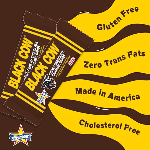 Atkinson's Black Cow Chocolate Caramel Chewy Candy Bar, 1.5oz, 24ct Pack | Chewy chocolate caramel candy bars