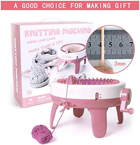 FYGAIN SENTRO Knitting Machine 40 Needles, Automatic Circular Knitting Crochet Machine for Kids/Adults