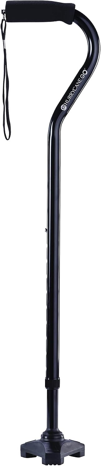 HurryCane Go Walking Stick with T Handle for Stability, Black | Walking Stick Features T Handle Design for Secure