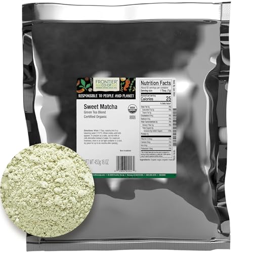 Frontier Co-op Organic Gunpowder Green Tea Leaves, 1-Pound Bulk, Smokey Green Tea, Maintains Freshness, Kosher, Fair Trade | Smokey Green Tea, Maintains Freshness, Kosher, Fair Trade